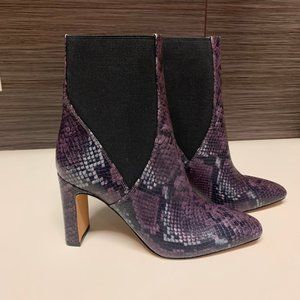 NEW Vince Camuto Purple Snake Block Heel Boot